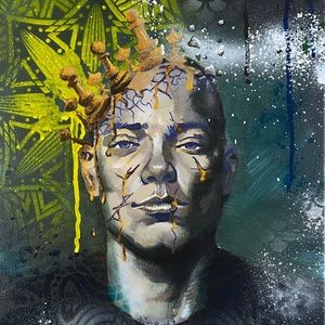 Art Print of "El Rey de los Sueños" (Mixed Media Painting)